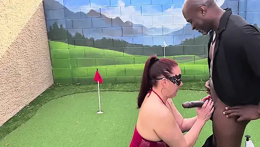 Polyjswitch Hotwife Serves BBC on Her Knees