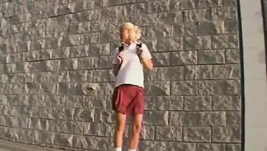 Blonde Mature Slut Fingers Dripping Pussy and Licks Clean