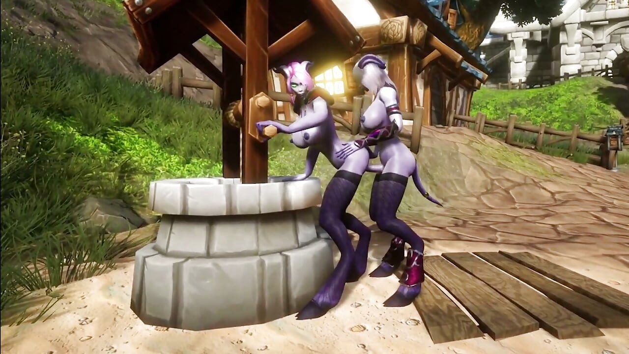 Draenei futa jebe draenei devojku na bunaru za želje - Warcraft porn parodija