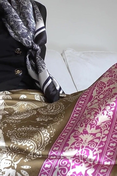 My Glossy Satin Scarves Are so Arousing! Lady Victoria Valente
