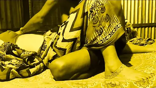 Beautiful Bhabi with shari sex with devar with big cock.