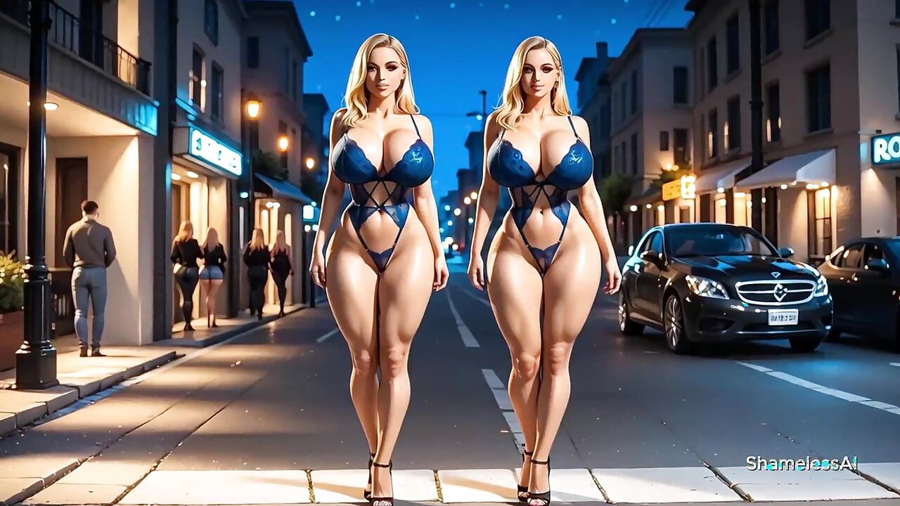 Fuck Parisian strippers. Part 2. In the mouth, in the ass, in threesome - as it turns out (AI-animation)