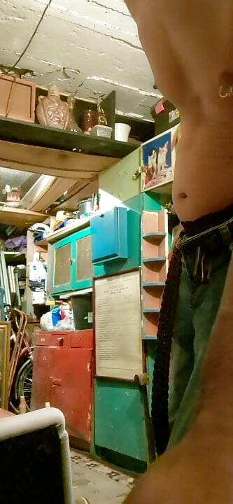 Playing with cock and ass in new bra, triggering and licking cum