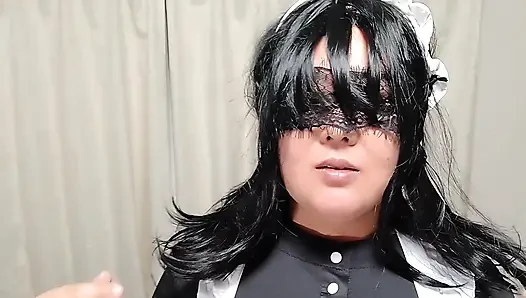 Chubby Colossal Mature Wife Sexy Maid Cosplay 1 Deep Kiss, Caressing Her And