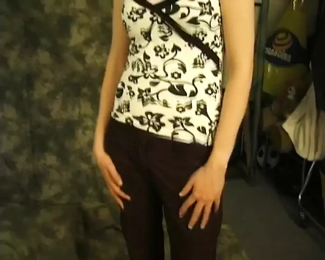 I film the blonde Lucie with the phone, an exhibitionist