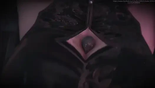 B028 köle küçülmüş ve daha sonra Asya tanrıçasının göğüsleriyle oynuyor. Yüze oturma, osurma, dil yalama, ayak yalama