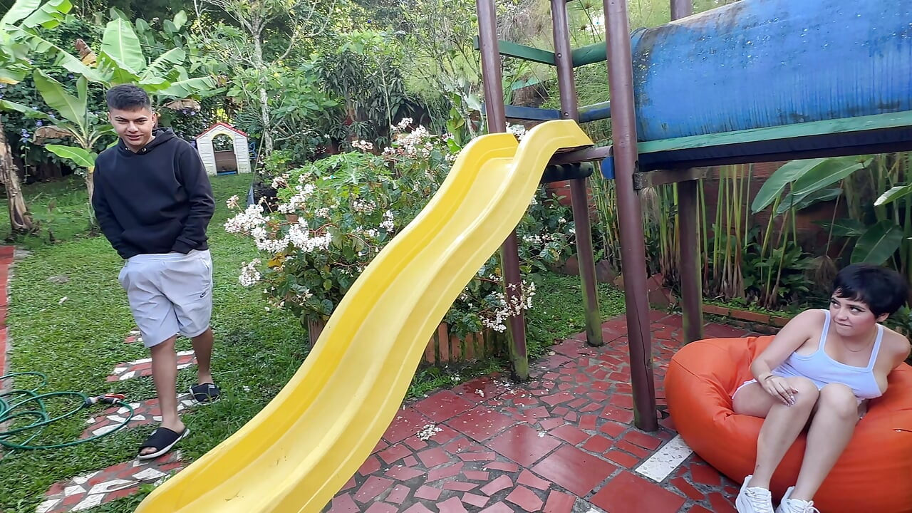 My House Gardener Sees Me Masturbating and Gets Horny, so I Decide to Please Him by Letting Me Put His Huge Cock in.