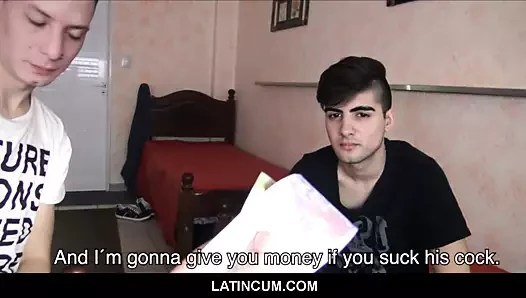 Sıcak genç latino getiriyor arkadaş amatör kahrolası için nakit pov