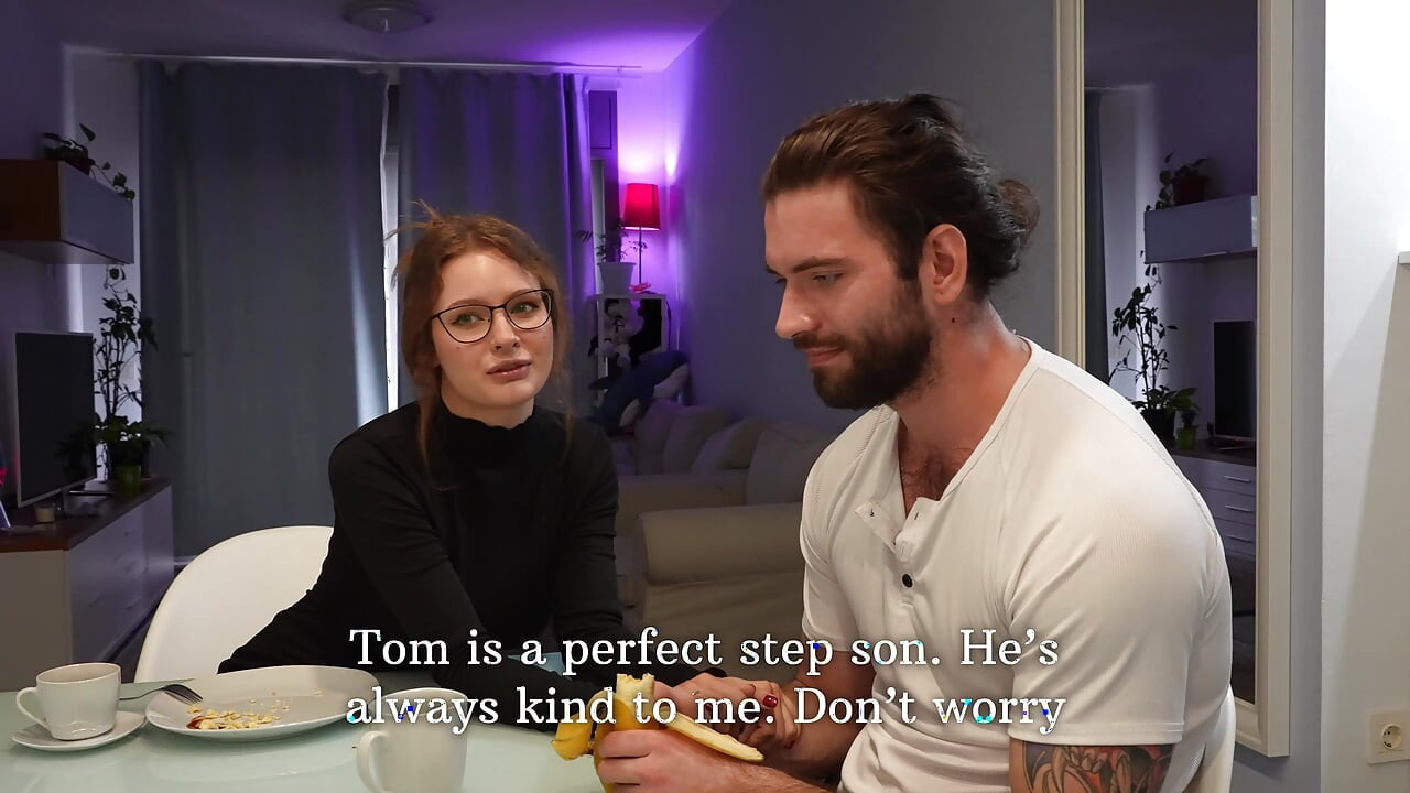 "Did you in my?" stepmom after rubbing against her.