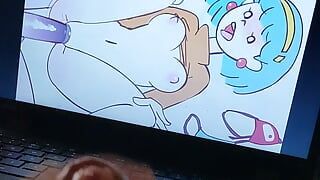 Masturbation, hommage au sperme moins 8, personnage Amelia Nintendo Switch