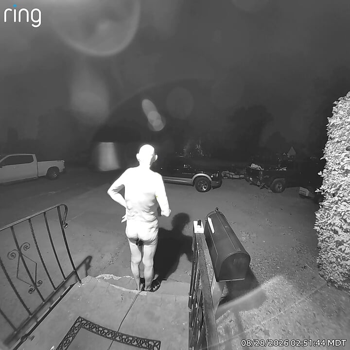 Solo dildo play in front yard. Exposed for all to see.