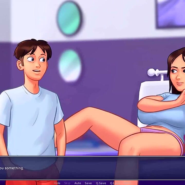 Summertime saga: stepbrother gives a huge dildo to his stepsister, she went crazy ep 74