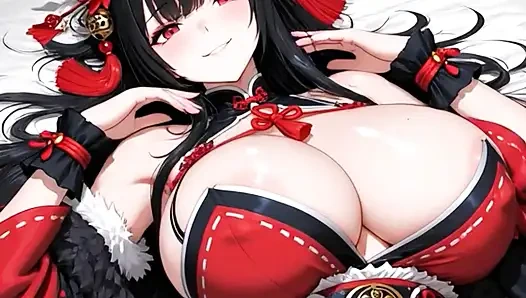 Edo şehir genelevi büyük göğüsler oiran kimono