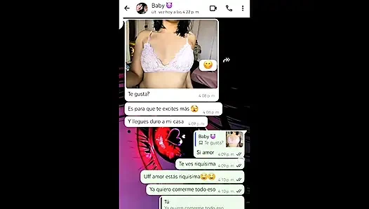 Hot Whatsapp Conversation with My Girlfriend's Ends in Happy Ending - Nati Sweet - Natasha Caseros