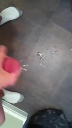 Spraying some cum.
