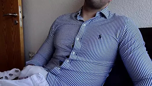 Sexy italian wanks in classy outfit
