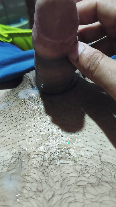 Pulling fresh milk out of my penis in my room