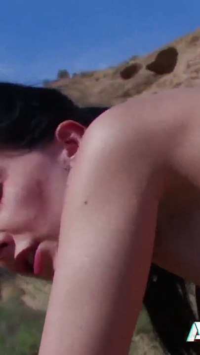 Hiking got Angels horny and she milked boyfriend's dick in the desert | Clip 1