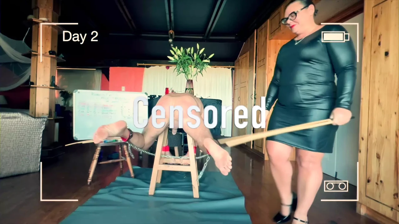 Dominatrix Mistress April - Cane Training Day 2 how to get to a 1000 stokes on my slaves ass