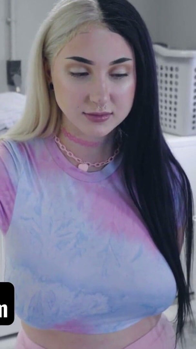 Stepbro gets addicted to his own stepsister's huge tits | Clip 1
