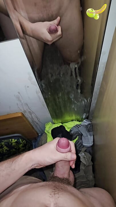 30 min Cumshot Compilation - Aaron Skeetman Shooting His Huge Loads POV with The Cum Mirror