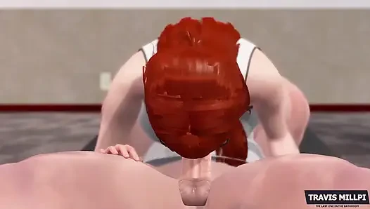 Seksi hatun yoga pantolonuyla çalışıyor