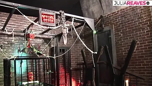 Blonde babe enjoys a deep hard fuck after sucking a monster cock