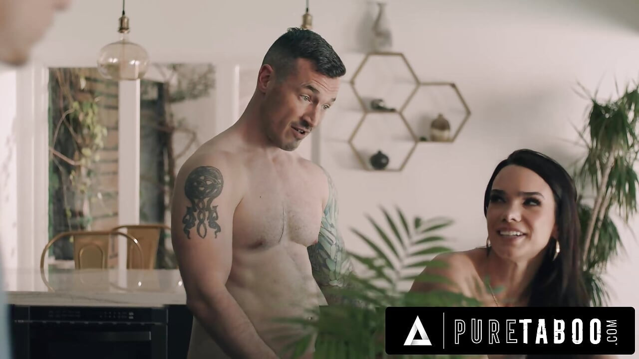 PURE TABOO Shocked Stud Catches Twisted New StepAunt Ivy Ireland Getting Free Used In The Kitchen