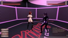 Câu lạc bộ chiến đấu lập dị - đấu vật Hentai game ep.2, lesbian rimjob