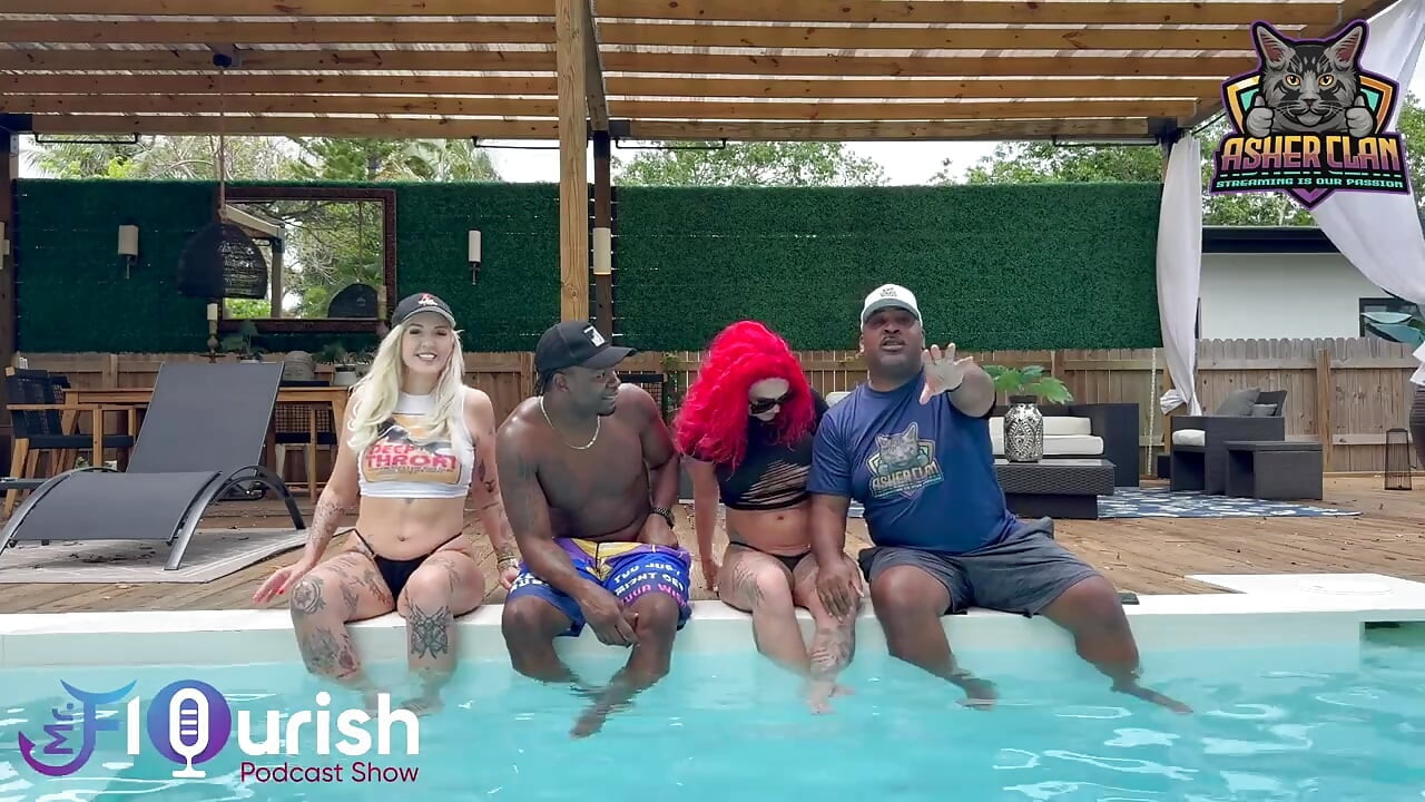 Mrflourish podcast con invitado Roxi Keogh, Gigi Patsy y Datjguy en Florida