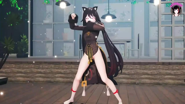 Genshin Impact - Cute Hu Tao - Sexy Dance + Gradual Undressing (3D HENTAI)