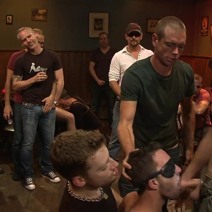Ripped Go-go Boy Beaten, Fucked and Covered in Cum