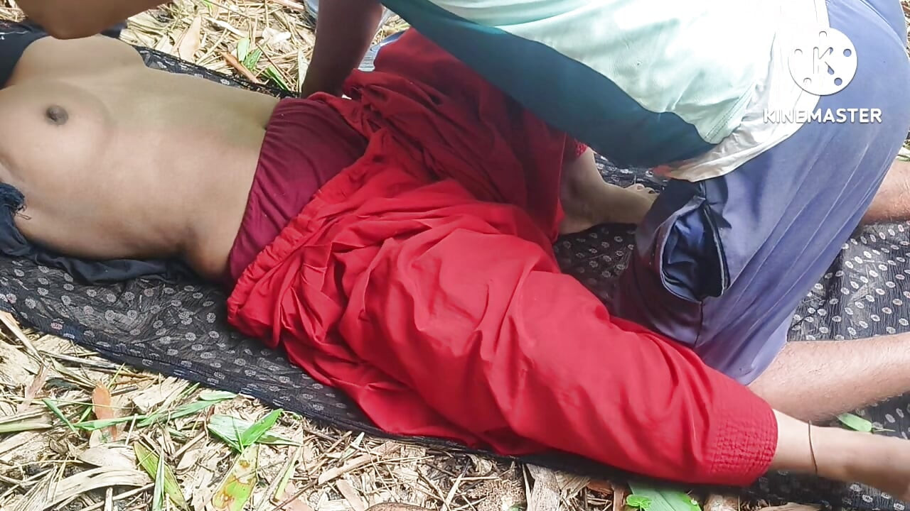Young college couples fucking in forest