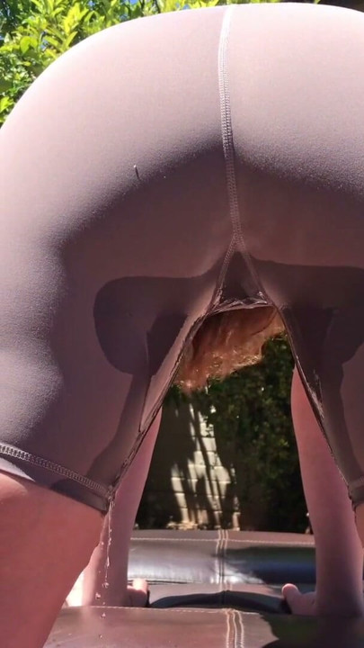 Pissing in my yoga outfit bought by a fan! | Clip 1