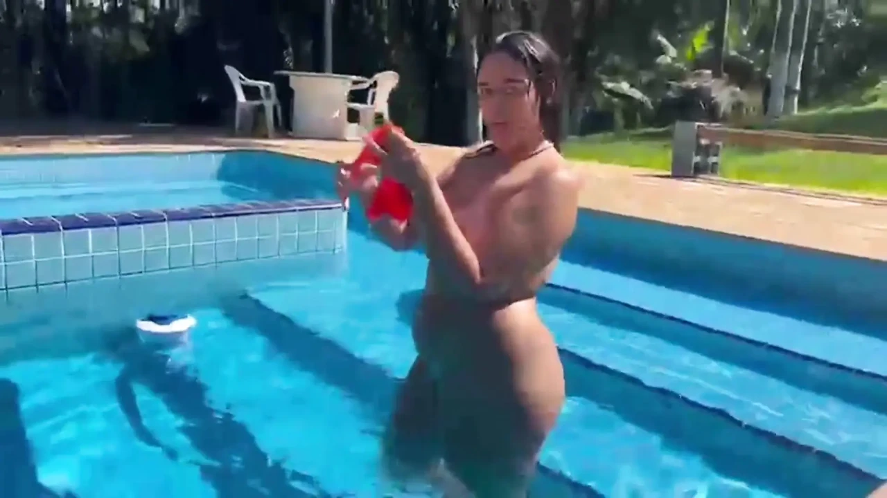 I Made My Dream Come True I Swam Naked in My Neighbor’s Pool Then I Gave Him My Tasty Pussy