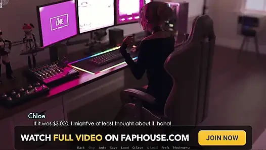 Merebut kembali yang hilang - streamer menggoda obrolannya dengan payudaranya yang besar