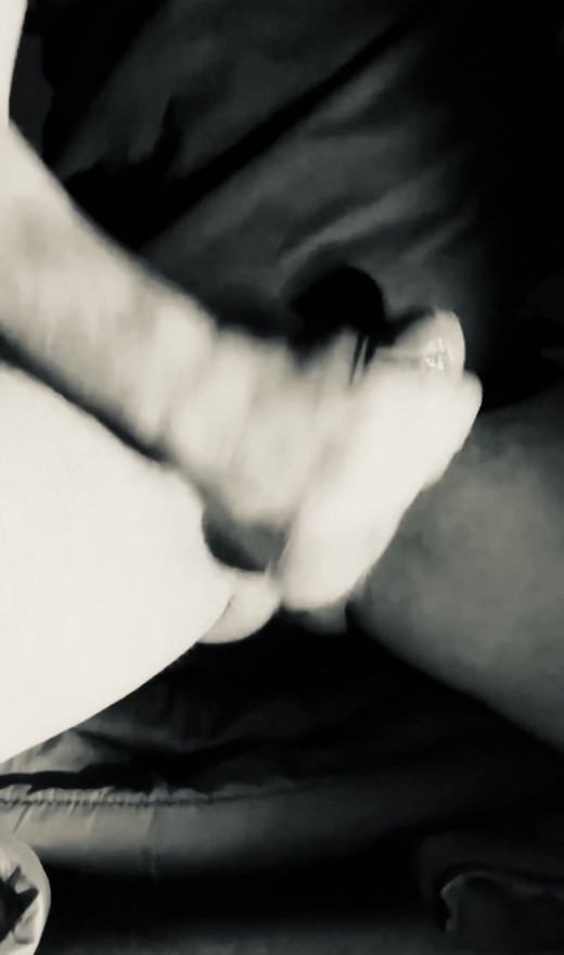 Slow motion cum shot black and white