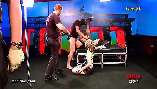 Ggg - Blonde MILF with Big Tits Gets Gangbanged by a Group of Guys in the Club - Ggg in Live Show