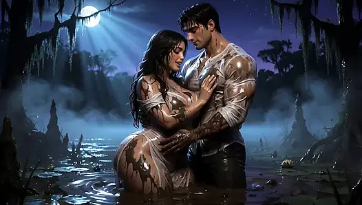 Stepbrother & Stepsister - Midnight Mud Secret (AI generated)