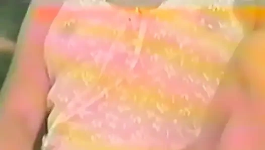 Small Tit Brunette Wanking with Two Sex Toys