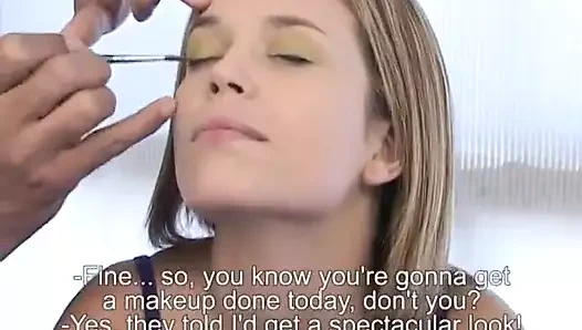 Cute Latina Lanny Got Her Make up Ruined by 2 Big Cocks