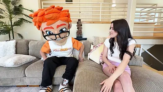 My New Shaved Petite Stepdaughter Becca Blair Gave Me An Amazing Footjob Then Rode Me Hard On PornDudeCasting