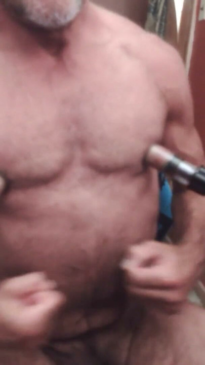 Gay Nipple Pig pumping nipples, flexing pecs | Clip 1