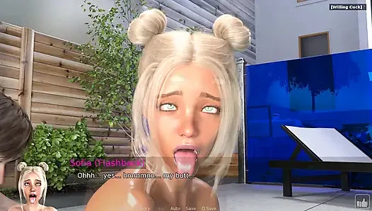 According to Sofia: Horny Guy Stretches His Best Friend's Girlfriend Asshole in the Pool He Is Trying to Loose the Hole a Bit