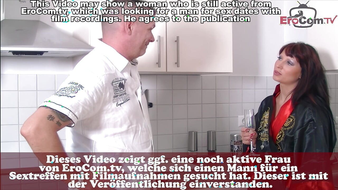 German stepdad fucks his stepdaughter in the kitchen