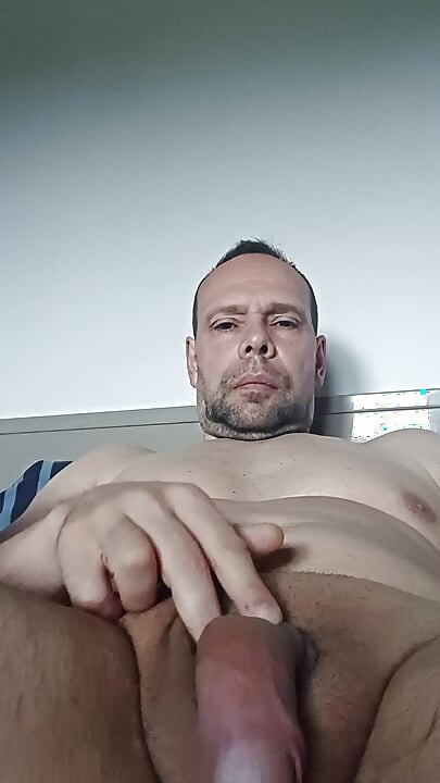 Long morning masturbation to empty my testicles