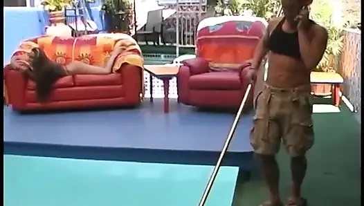 Naughty Darkhaired Hottie Alisandra Monroe Invited Pool Cleaner to Fuck Her Hard Amd Cream Her with Big Melons