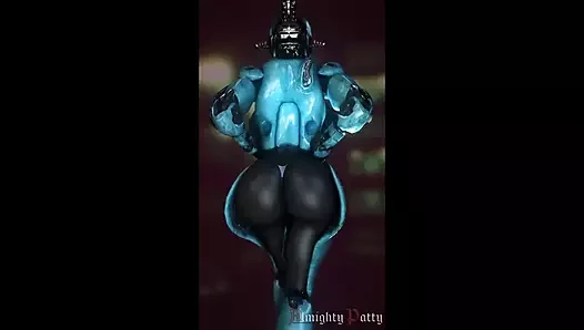 Well Endowed Assaultron Shows Off Her Voluptuous Ass As She Walks Away