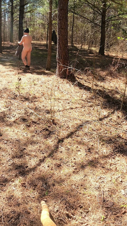 Uncut cock naked hike on an abandoned country lane Cumshot finally. | Clip 2
