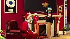 Slechte kerstman in de stad - xmas sims4 gay cartoon